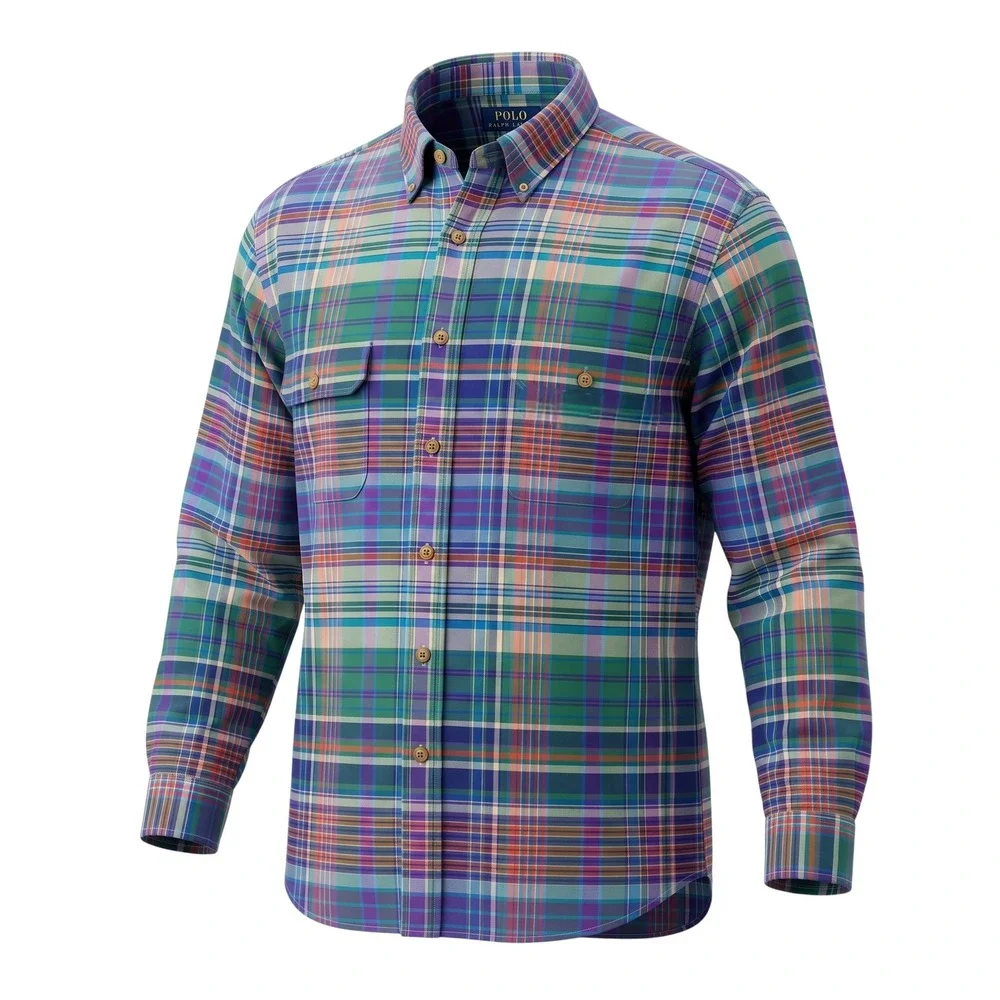 Polo Ralph Lauren Mens 3XB Plaid Button Down Shirt Long Sleeve Cotton Multicolor